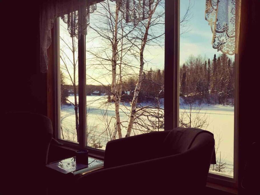 Le Chalet Bleu, Aux Pieds Des Monts-Valin Saint-David-de-Falardeau 외부 사진